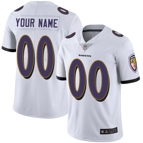 Limited White Men Road Jersey NFL Customized Football Baltimore Ravens Vapor Untouchable